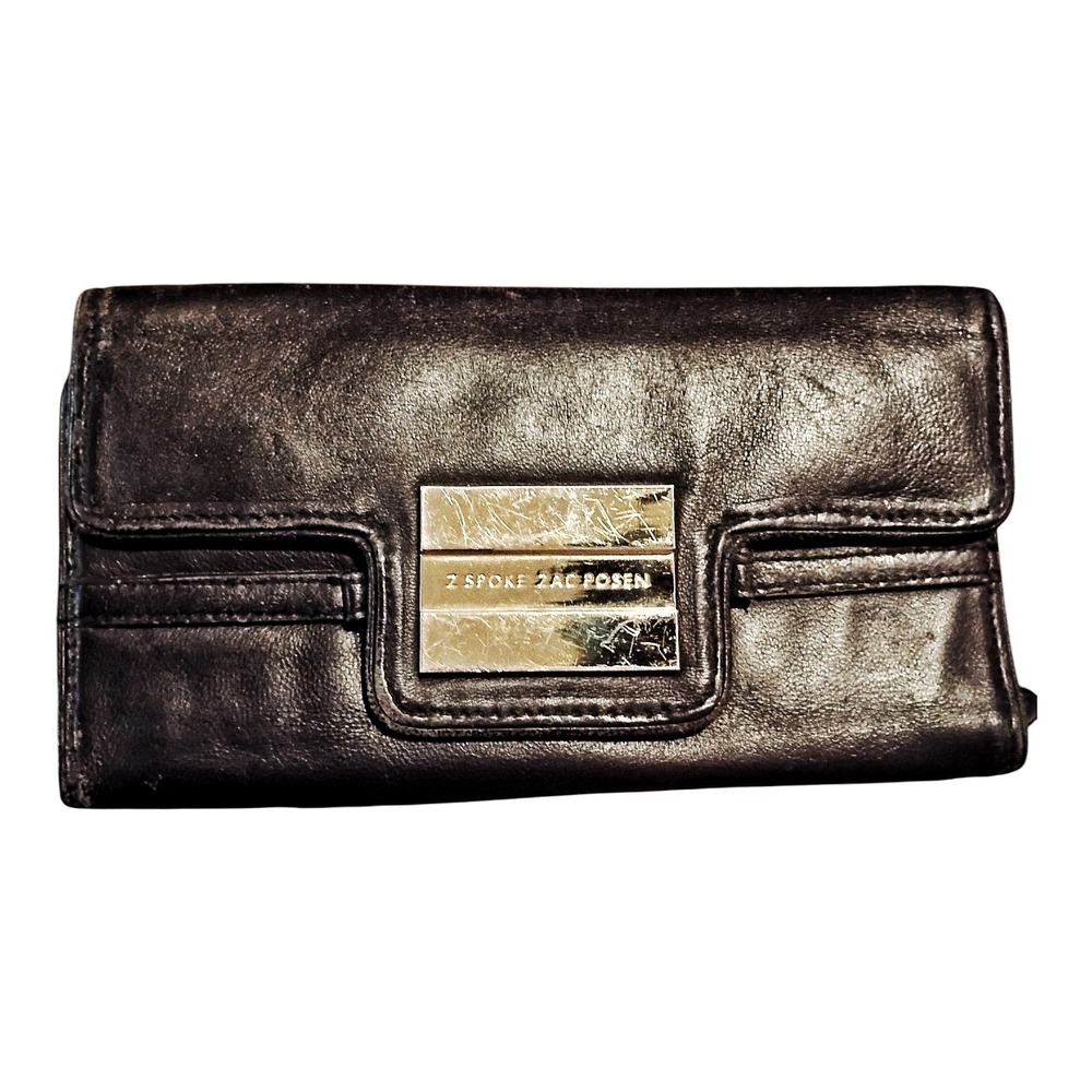 Z Spoke By Zac Posen Black Leather Wallet